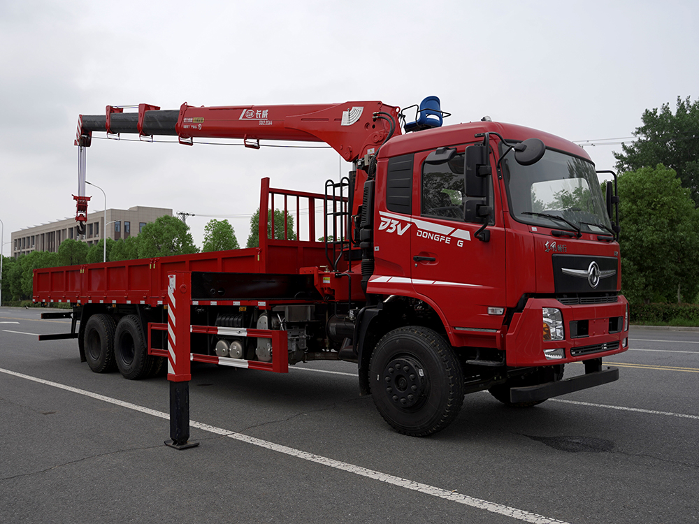 國六東風(fēng)暢行D3V后雙橋長威12噸四節(jié)直臂吊機隨車吊